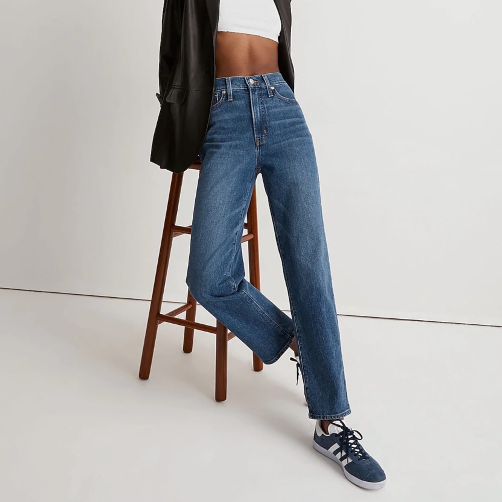 Madewell Petite Perfect Vintage Straight Jean in Mayfield Wash
